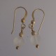 Frosted Quartz and Gold Fill Earrings