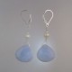 Faceted Blue Lace Agate Earrings