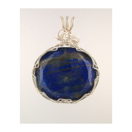 Lapis with Pyrite Pendant