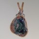 Phenomenal Viewpoint Wire Wrapped Greenstone Pendant 
