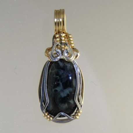 Sophisticated Silk Greenstone Pendant