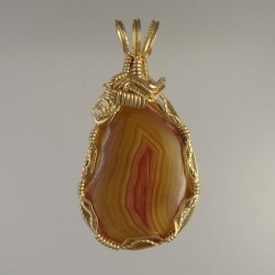 Apricot Queensland Agate Pendant