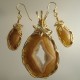 Queensland Agate Earrings with Crystal Geode Queensland Pendant (available separately)
