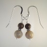 Two-Tone Petoskey Bead Earrings