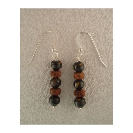 Tiger Iron/Brown Earring