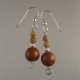 Lake Superior Agate Earrings with Moroccan Agate