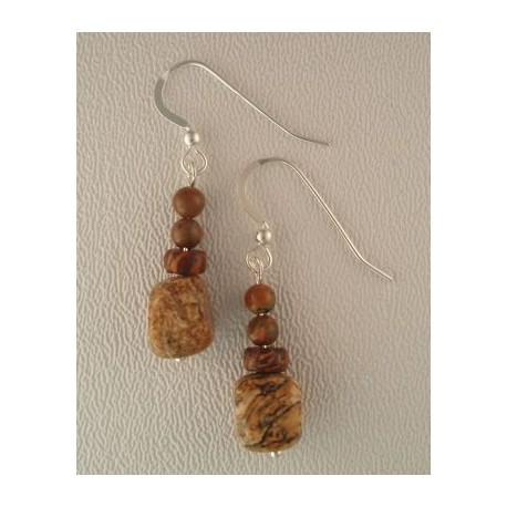 Picture Jasper/Rhyolite Earrings