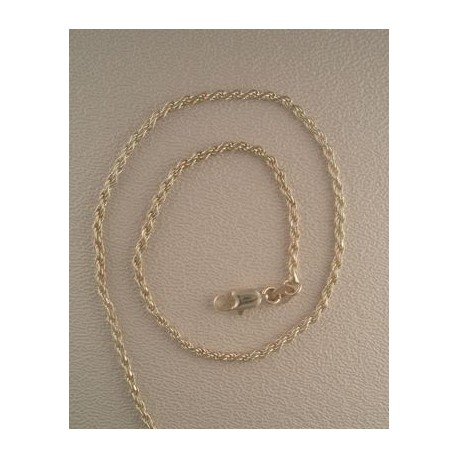 16-inch Sterling Silver Rope, Medium weight Chain