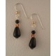Black Agate/Swarovski Earrings