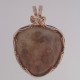 Pink Badge Pink Petoskey Stone Pendant