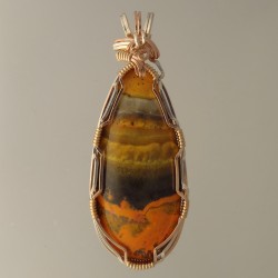 Orange Glow Bumblebee Jasper Pendant