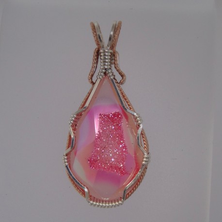 Miracle Pink Druzy Pendant