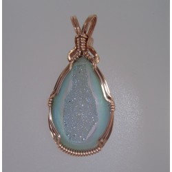 Crystal Blue Druzy Pendant