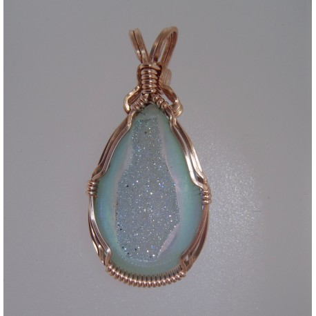 Crystal Blue Druzy Pendant