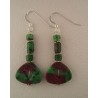 Ruby Zoisite Long Earrings