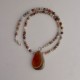 Dainty Botswana Agate Necklace with Pendant