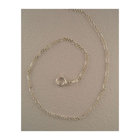 18 inch sterling Silver Figaro chain petite