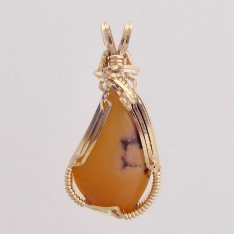 Tawny Glow Yellow Datolite Pendant