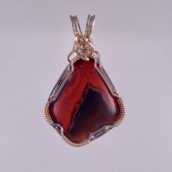 Red and Black Kentucky Agate Pendant