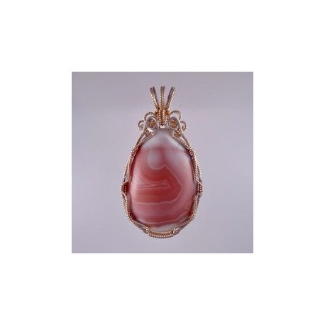 Bright Pink Queensland Agate Pendant