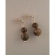 Petoskey Stone bead earrings 
