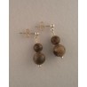Petoskey Stone Earrings on silver posts