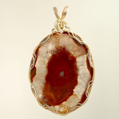 Fire Island Lake Superior Agate Pendant