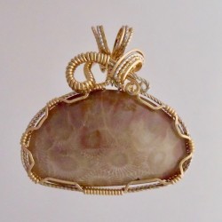 Fantasize Pink Petoskey Stone Pendant