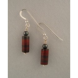 Jasperlite Cylinder Earrings