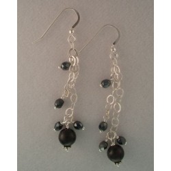 Black Dangle Earring