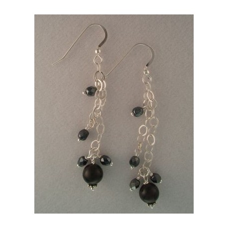 Black Dangle Earring