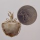 White Charm Petoskey Stone Pendant