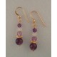 Amethyst Bead earring on gold fill