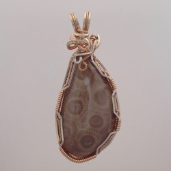Petoskey Pendant in Rose Gold and Silver