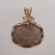 Winter Blush Pink Petoskey Stone Pendant