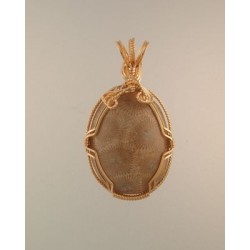 White Princess Petoskey Stone Pendant