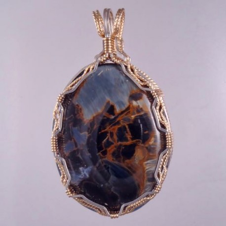 Blue Lava Fields Pietersite Pendant