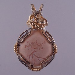 Peachy Keweenaw Point Datolite Pendant