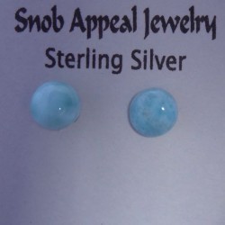 Larimar Stone Stud Earrings