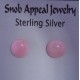 Genuine Stone Pink Opal Ear Stud Earrings