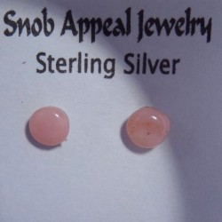 Peach Moonstone Ear Stud Earrings