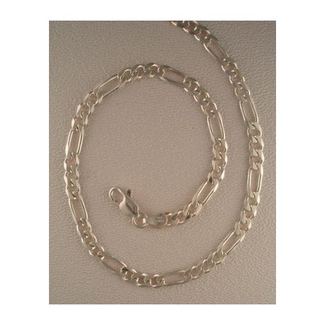 18 inch Sterling Silver Medium Figaro Chain