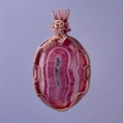Colors of Rose Rhodochrosite Pendant