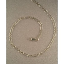 20" Sterling Silver 3mm Figaro  Chain