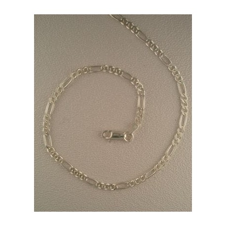 20" Sterling Silver 3mm Figaro  Chain