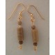 Petoskey Cylinder Earrings on Gold fill