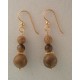 Petoskey Three Bead Goldfill Earrings