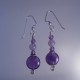 Amethyst Earrings on Argentium Sterling