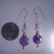 Amethyst Earrings on Argentium Sterling