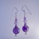 Amethyst Earrings on Argentium Sterling